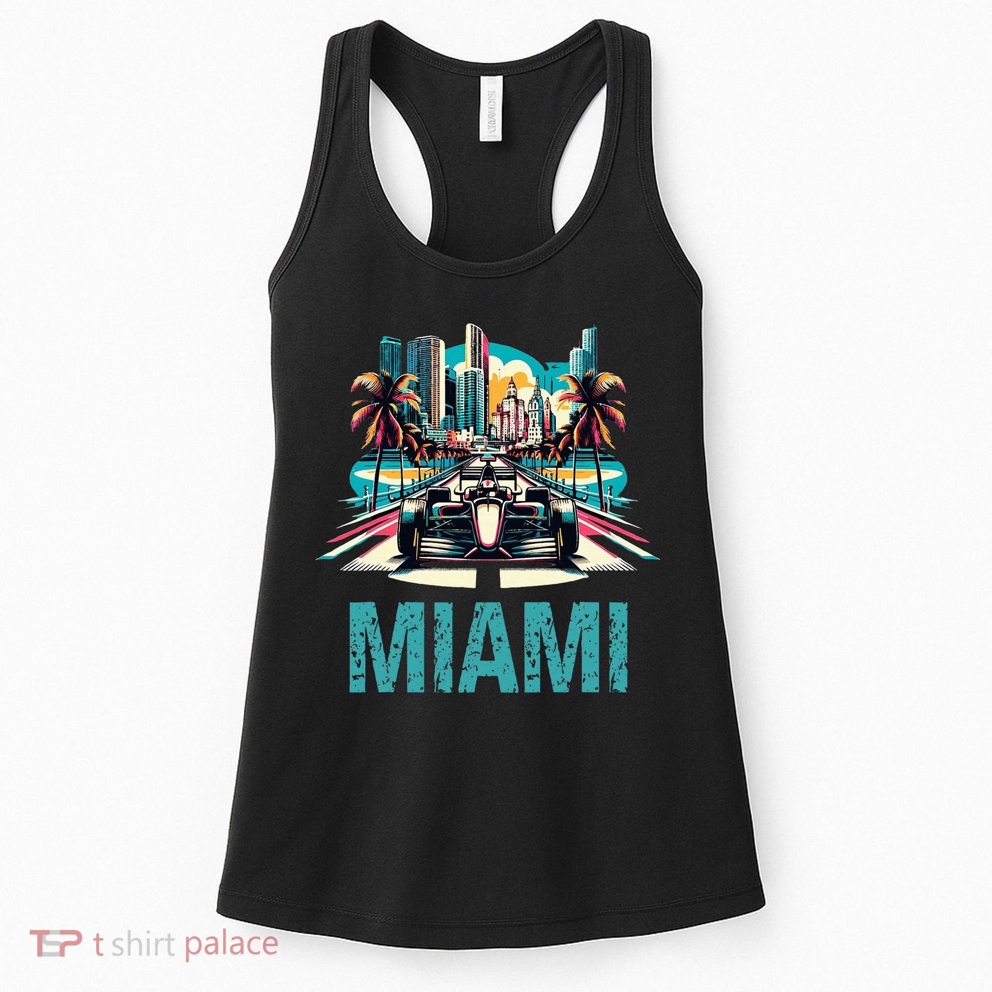 Formula Miami City Racing Circuit Car Map Grand Prix Race Women's Tank Top
