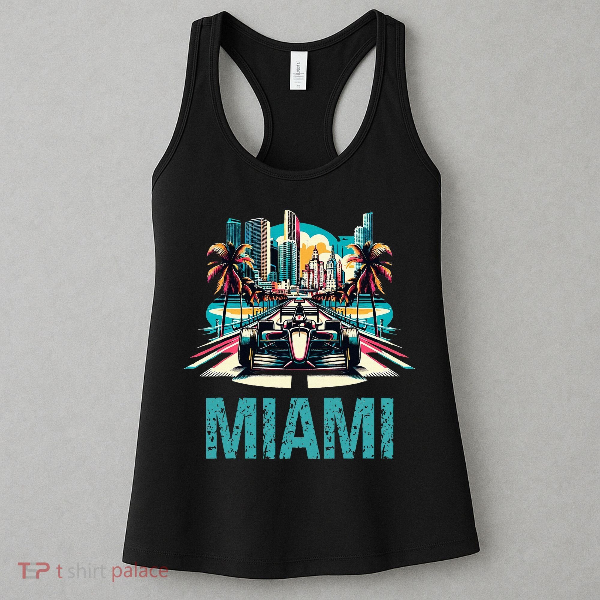 Formula Miami City Racing Circuit Car Map Grand Prix Race Women's Tank Top