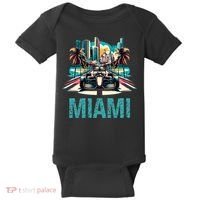 Formula Miami City Racing Circuit Car Map Grand Prix Race Baby Bodysuit thumb 0