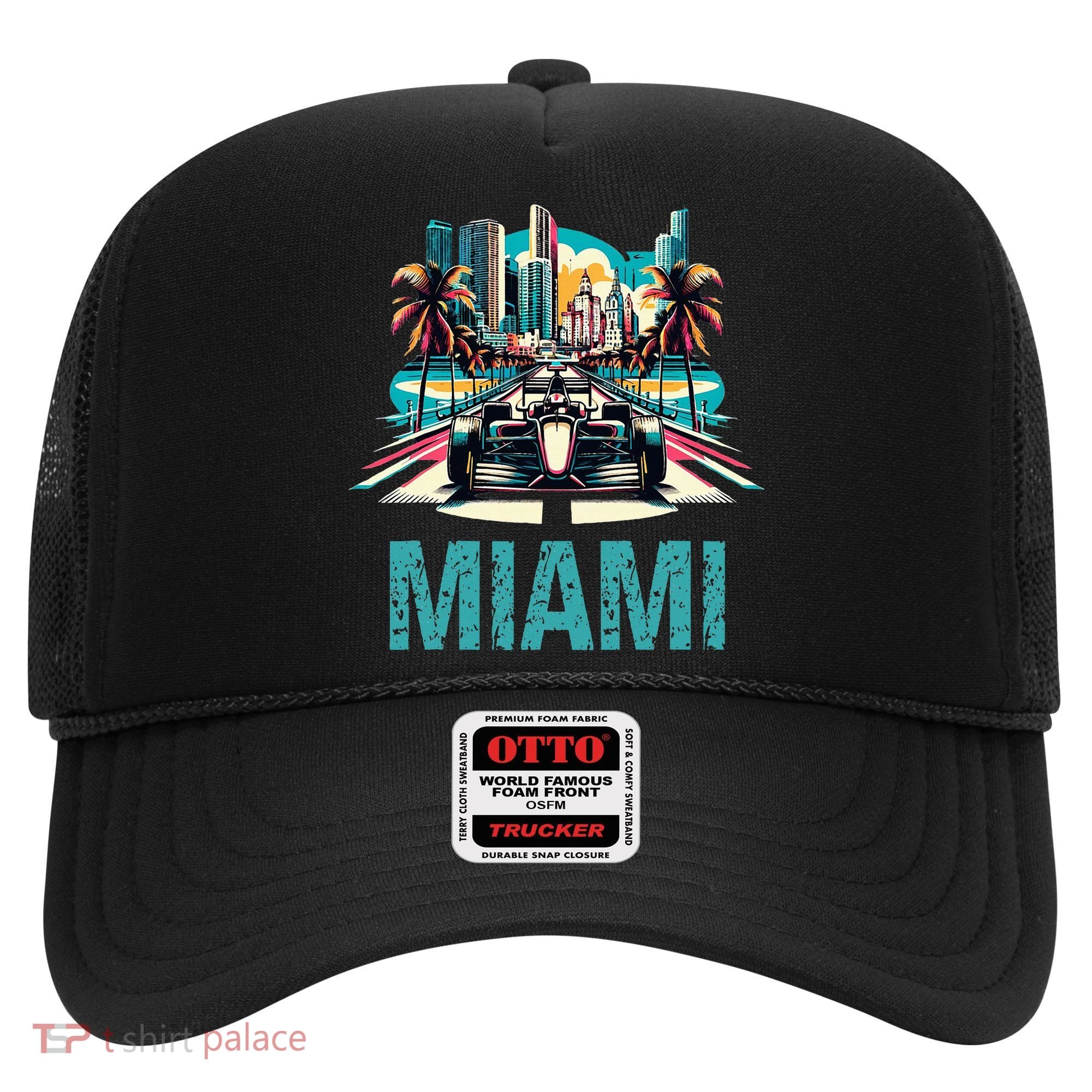 Formula Miami City Racing Circuit Car Map Grand Prix Race Hat