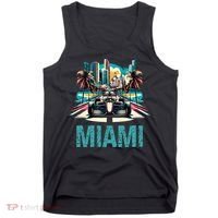 Formula Miami City Racing Circuit Car Map Grand Prix Race Tank Top thumb 0