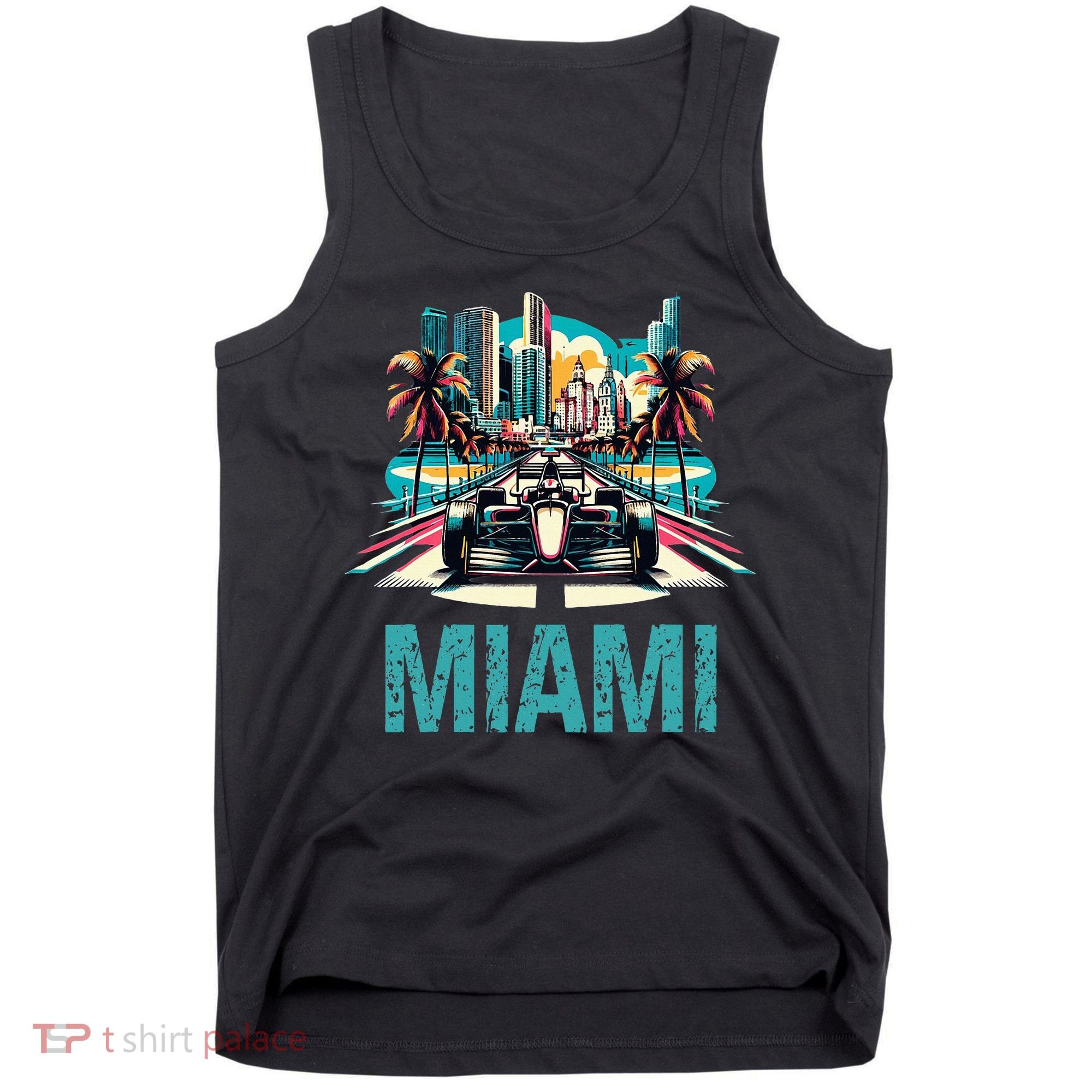 Formula Miami City Racing Circuit Car Map Grand Prix Race Tank Top