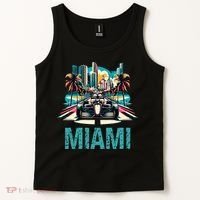 Formula Miami City Racing Circuit Car Map Grand Prix Race Tank Top thumb 2