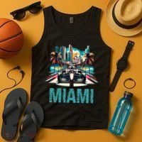 Formula Miami City Racing Circuit Car Map Grand Prix Race Tank Top thumb 4
