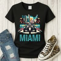 Formula Miami City Racing Circuit Car Map Grand Prix Race Women's T-Shirt thumb 3