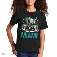 Formula Miami City Racing Circuit Car Map Grand Prix Race Kids T-Shirt thumb 2