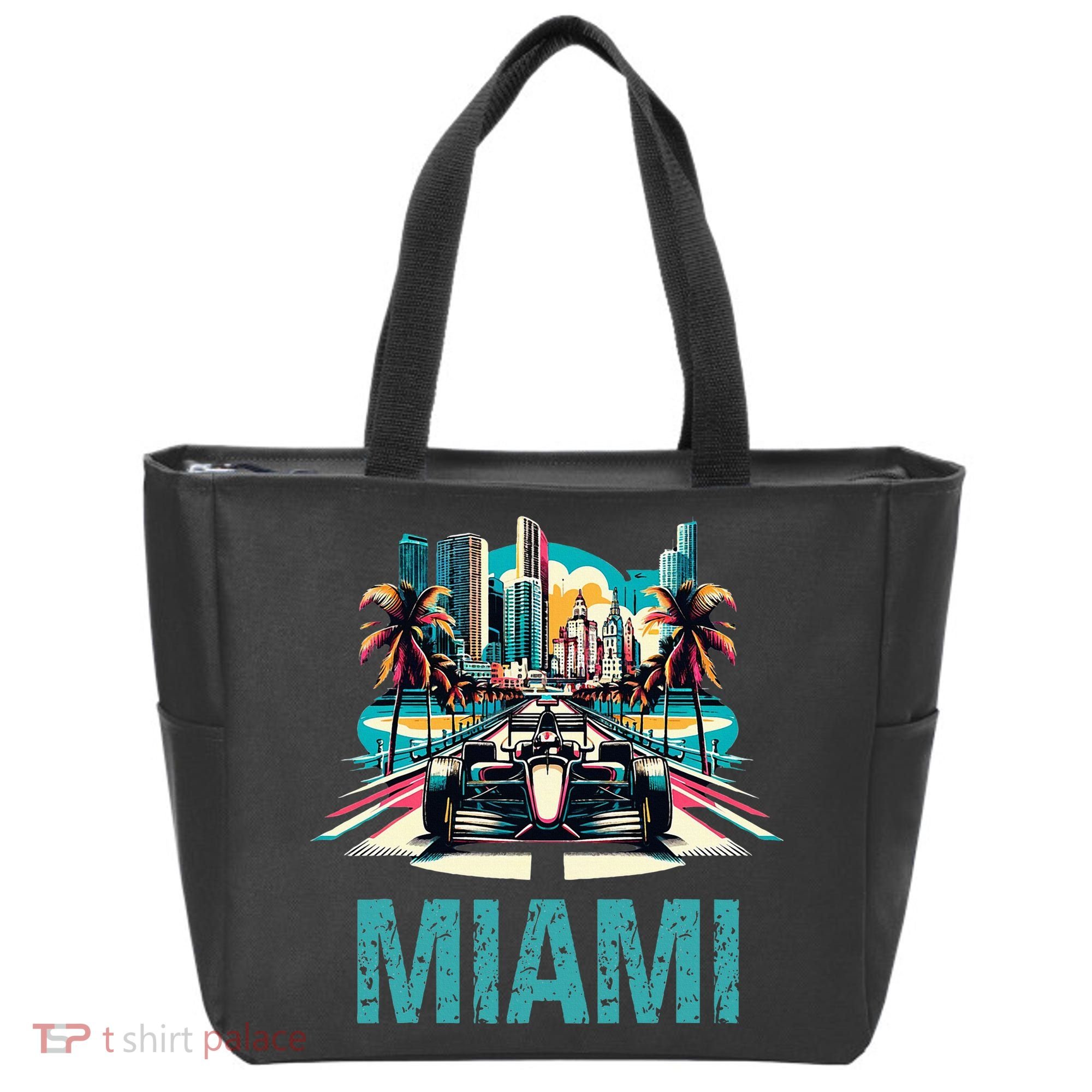 Formula Miami City Racing Circuit Car Map Grand Prix Race Tote Bag
