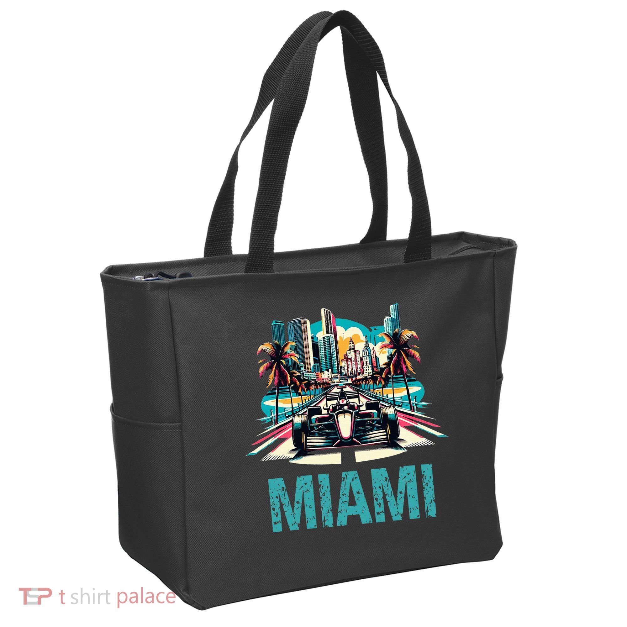 Formula Miami City Racing Circuit Car Map Grand Prix Race Tote Bag