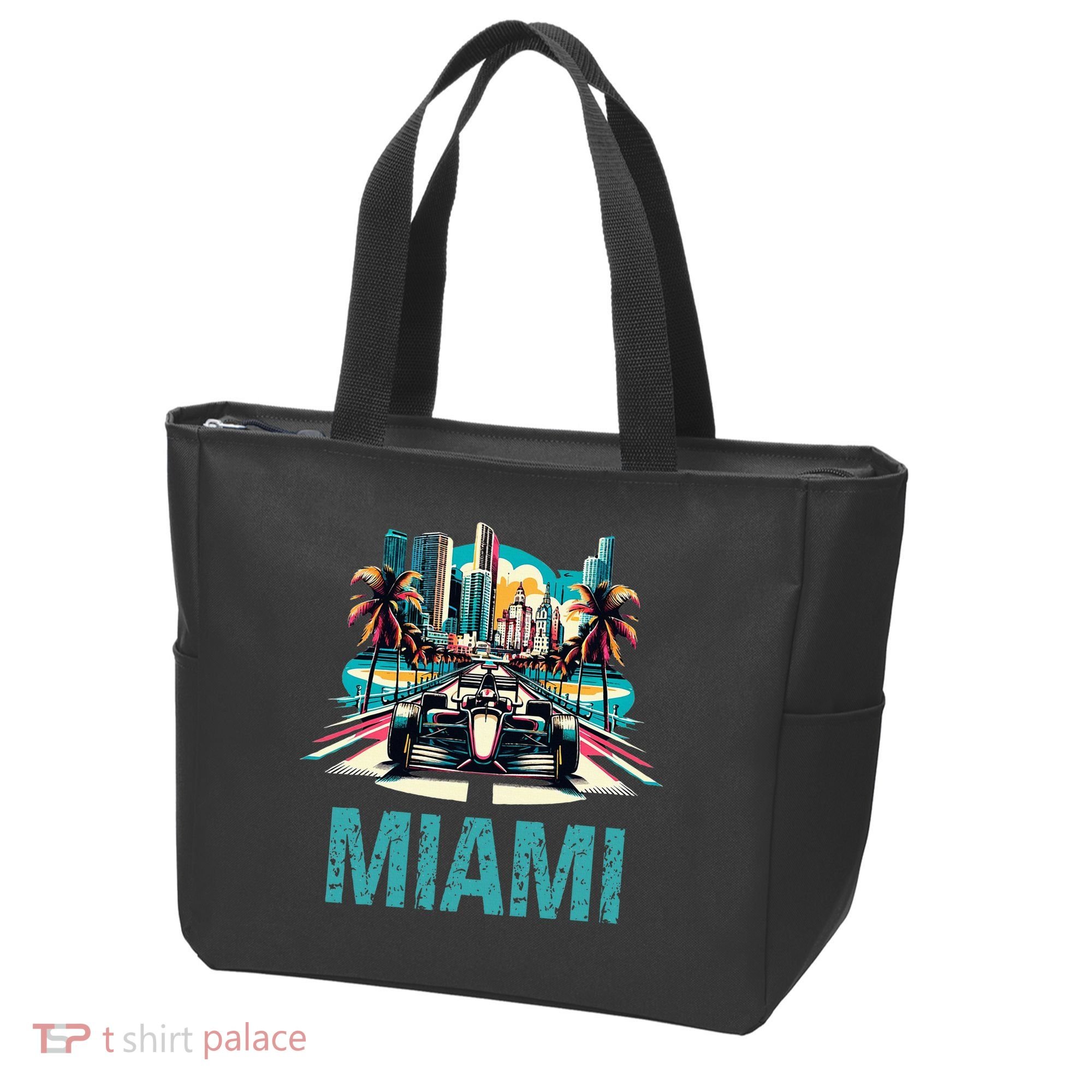 Formula Miami City Racing Circuit Car Map Grand Prix Race Tote Bag