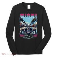 Formula Miami City Racing Racetrack Car Map Grand Prix Race Long Sleeve Shirt thumb 0