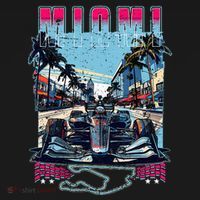 Formula Miami City Racing Racetrack Car Map Grand Prix Race Women's Hoodie thumb 2