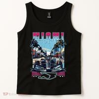 Formula Miami City Racing Racetrack Car Map Grand Prix Race Tank Top thumb 2