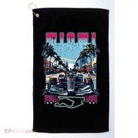 Formula Miami City Racing Racetrack Car Map Grand Prix Race Golf Towel thumb 0