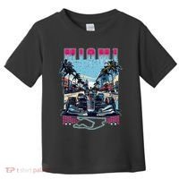 Formula Miami City Racing Racetrack Car Map Grand Prix Race Toddler T-Shirt thumb 0