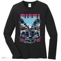 Formula Miami City Racing Racetrack Car Map Grand Prix Race Women's Long Sleeve Shirt thumb 0
