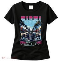 Formula Miami City Racing Racetrack Car Map Grand Prix Race Women's T-Shirt thumb 0