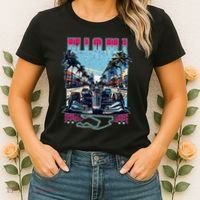 Formula Miami City Racing Racetrack Car Map Grand Prix Race Women's T-Shirt thumb 2