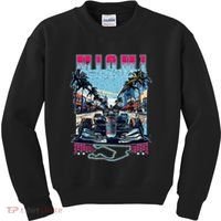 Formula Miami City Racing Racetrack Car Map Grand Prix Race Kids Sweatshirt thumb 0