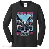 Formula Miami City Racing Racetrack Car Map Grand Prix Race Kids Long Sleeve Shirt thumb 0
