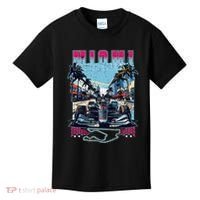 Formula Miami City Racing Racetrack Car Map Grand Prix Race Kids T-Shirt thumb 0