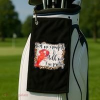Feed Me Crawfish And Tell Me Im Pretty Crawfish Season Gift Golf Towel thumb 2