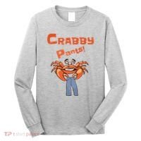 Funny Meme Crabby Pants With Crab Long Sleeve Shirt thumb 0