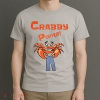 Funny Meme Crabby Pants With Crab T-Shirt thumb 3