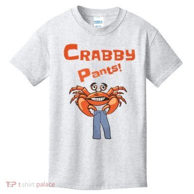 Funny Meme Crabby Pants With Crab Kids T-Shirt