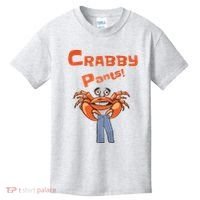 Funny Meme Crabby Pants With Crab Kids T-Shirt thumb 0