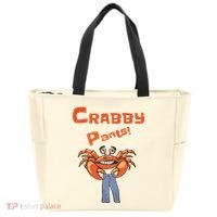 Funny Meme Crabby Pants With Crab Tote Bag thumb 0