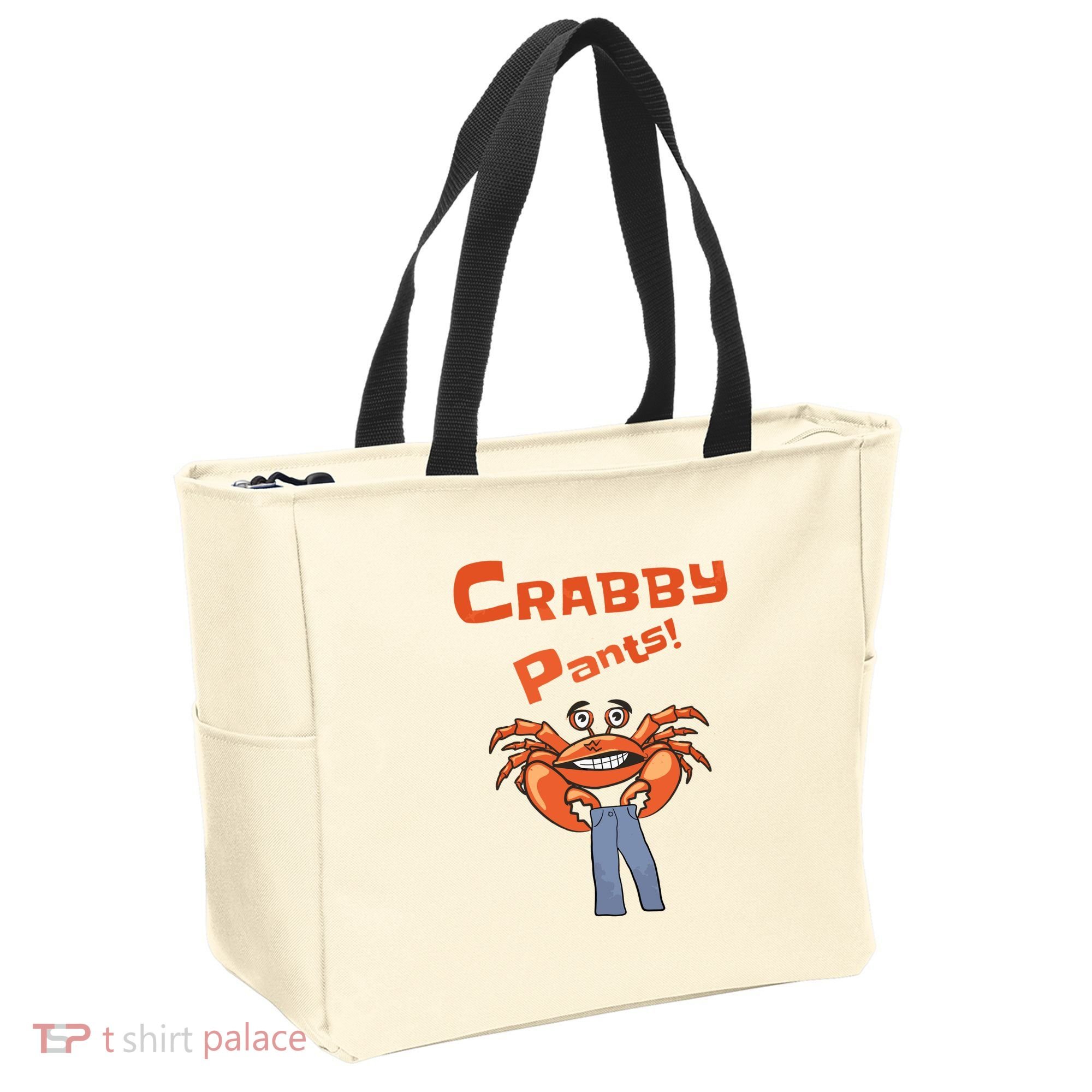 Funny Meme Crabby Pants With Crab Tote Bag