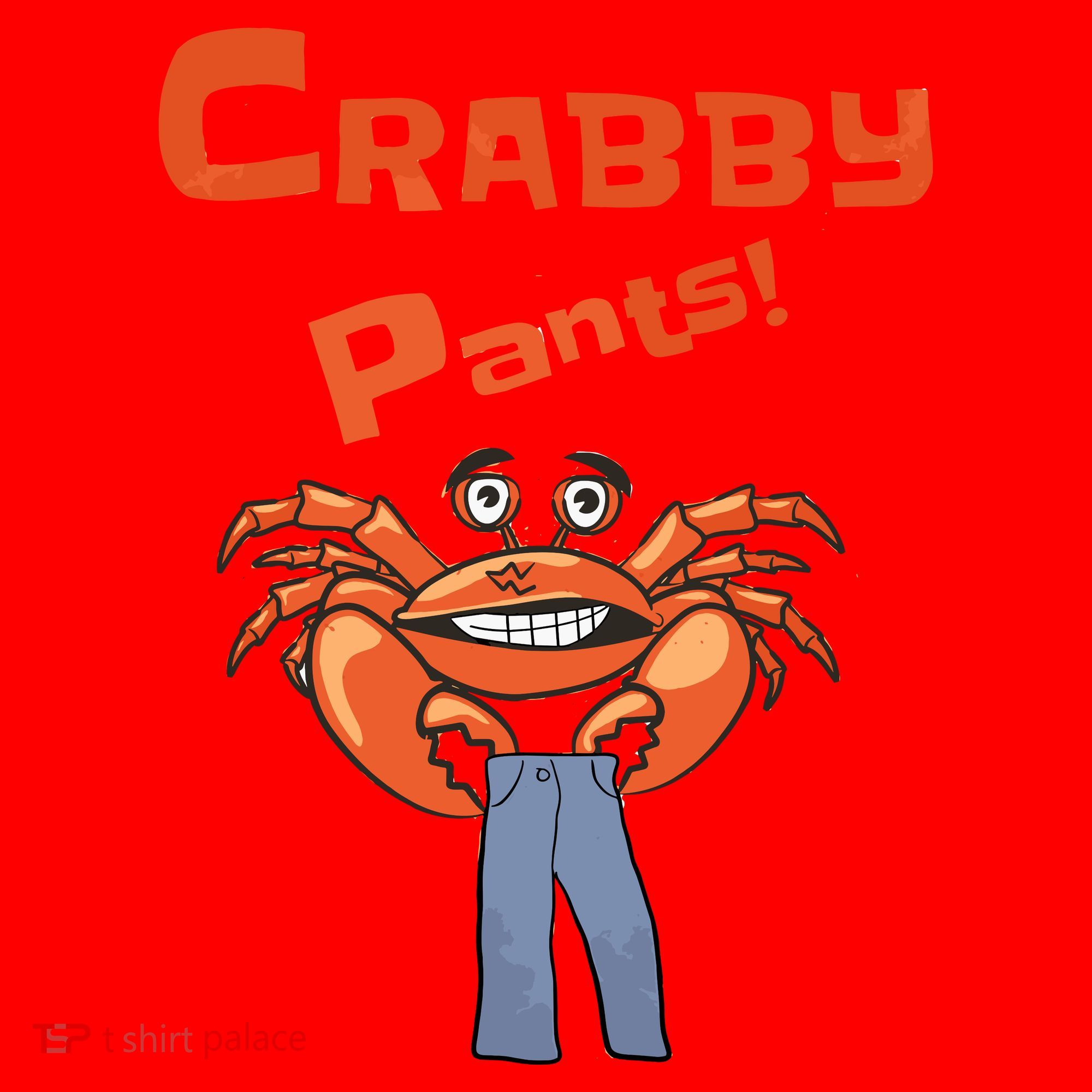 Funny Meme Crabby Pants With Crab Santa Hat