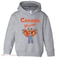 Funny Meme Crabby Pants With Crab Toddler Hoodie thumb 0
