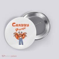 Funny Meme Crabby Pants With Crab Button thumb 0