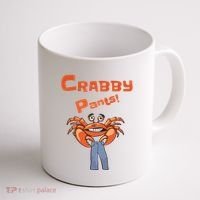 Funny Meme Crabby Pants With Crab Coffee Mug thumb 1