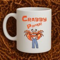 Funny Meme Crabby Pants With Crab Coffee Mug thumb 2