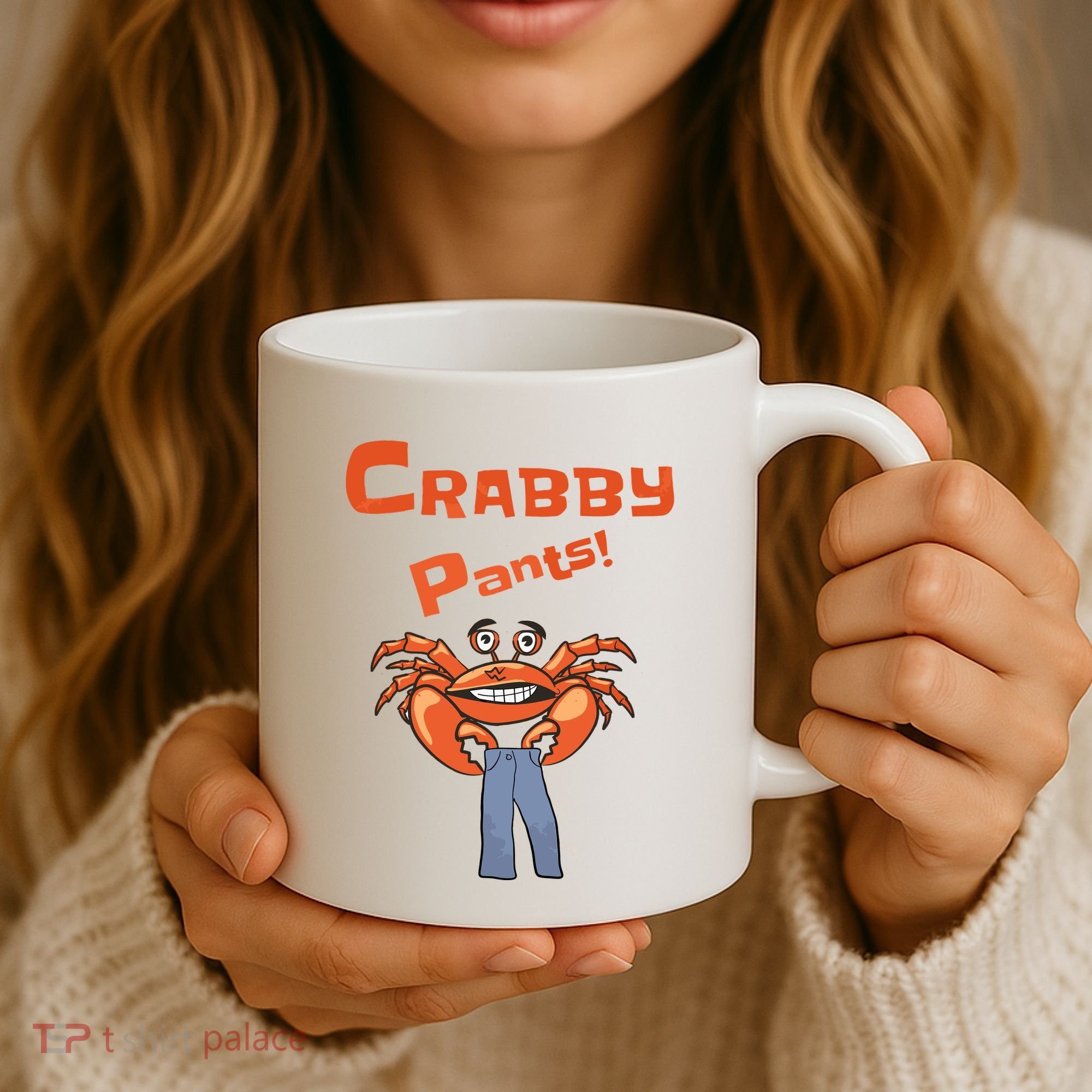 Funny Meme Crabby Pants With Crab Coffee Mug
