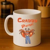 Funny Meme Crabby Pants With Crab Coffee Mug thumb 4