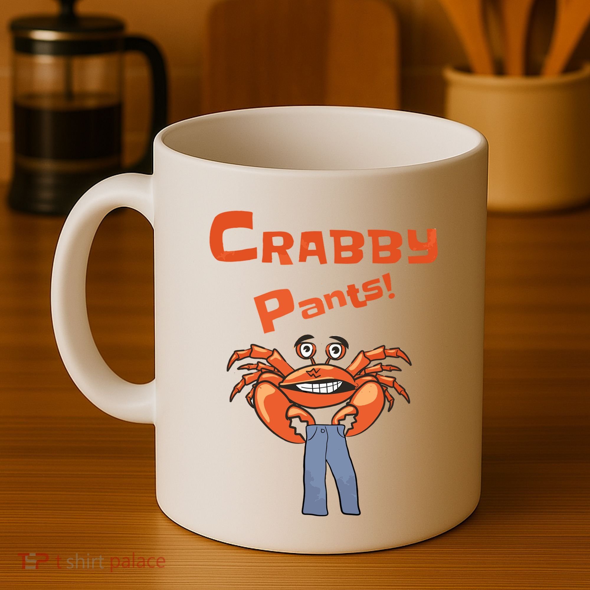 Funny Meme Crabby Pants With Crab Coffee Mug