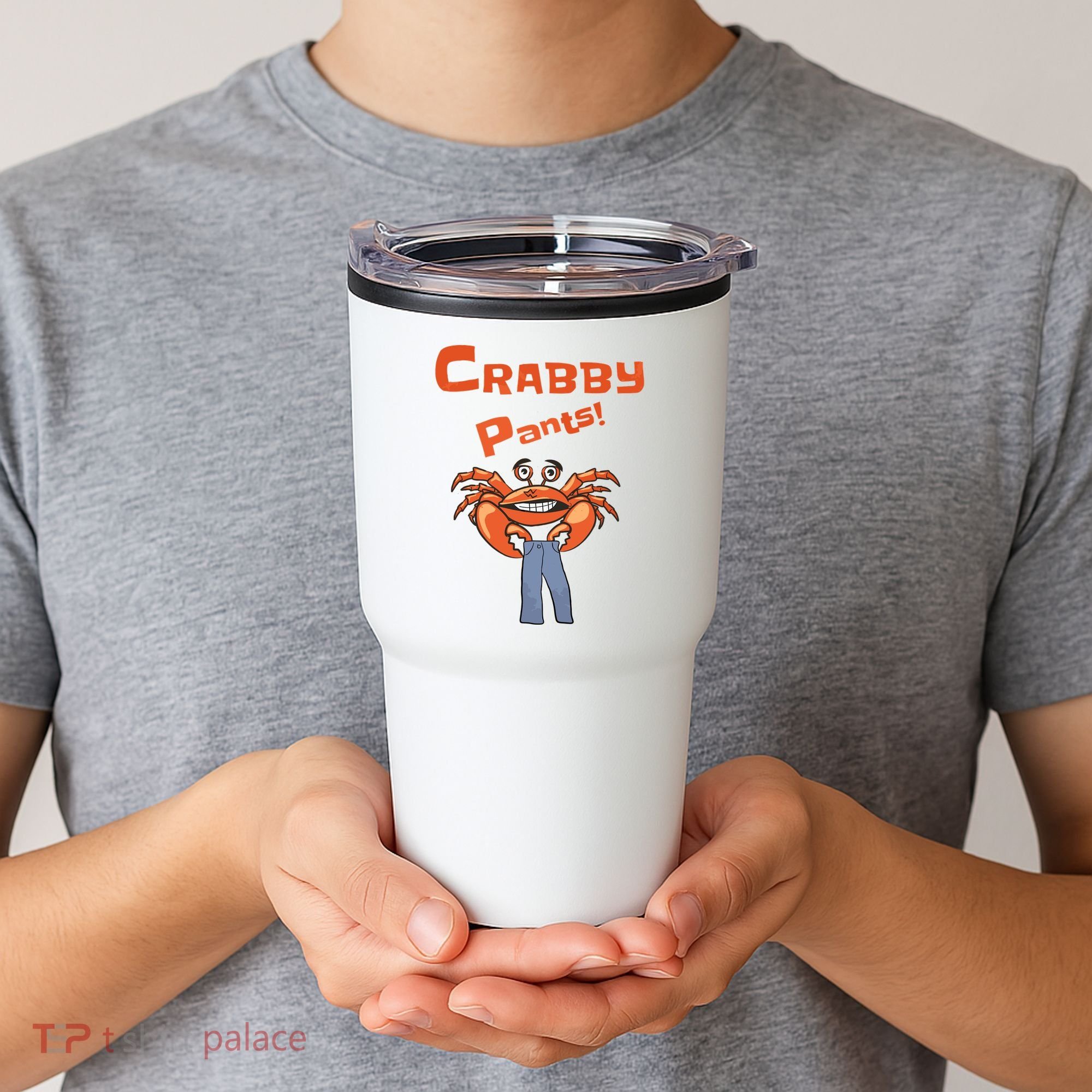 Funny Meme Crabby Pants With Crab Tumbler