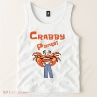Funny Meme Crabby Pants With Crab Tank Top thumb 2