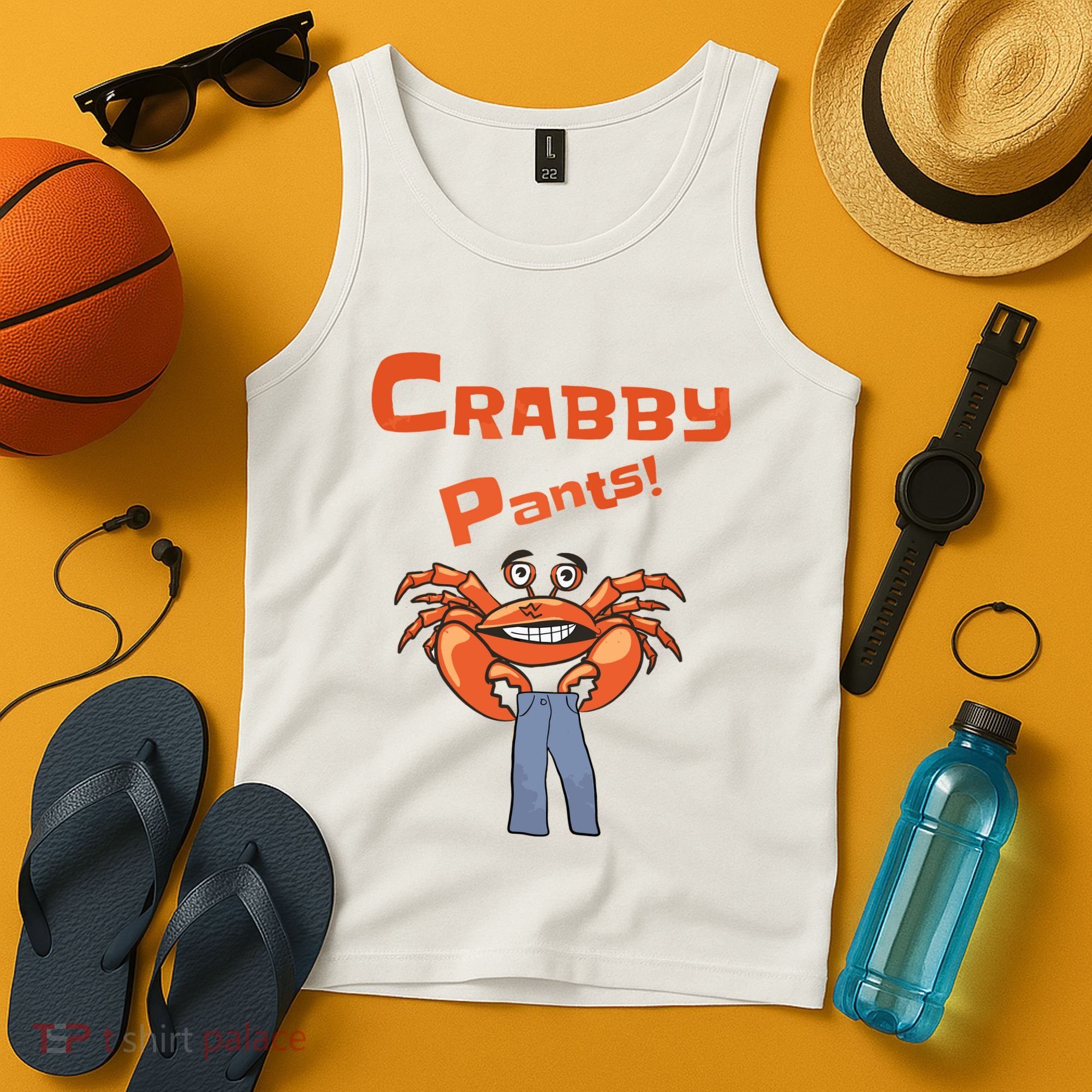 Funny Meme Crabby Pants With Crab Tank Top