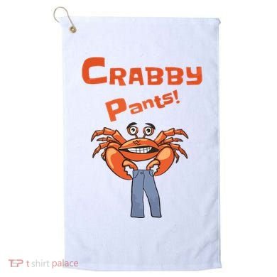 Funny Meme Crabby Pants With Crab Golf Towel