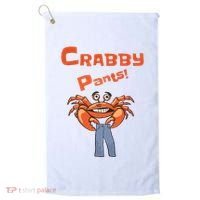 Funny Meme Crabby Pants With Crab Golf Towel thumb 0