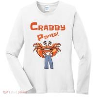 Funny Meme Crabby Pants With Crab Women's Long Sleeve Shirt thumb 0