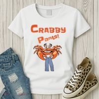 Funny Meme Crabby Pants With Crab Women's T-Shirt thumb 3