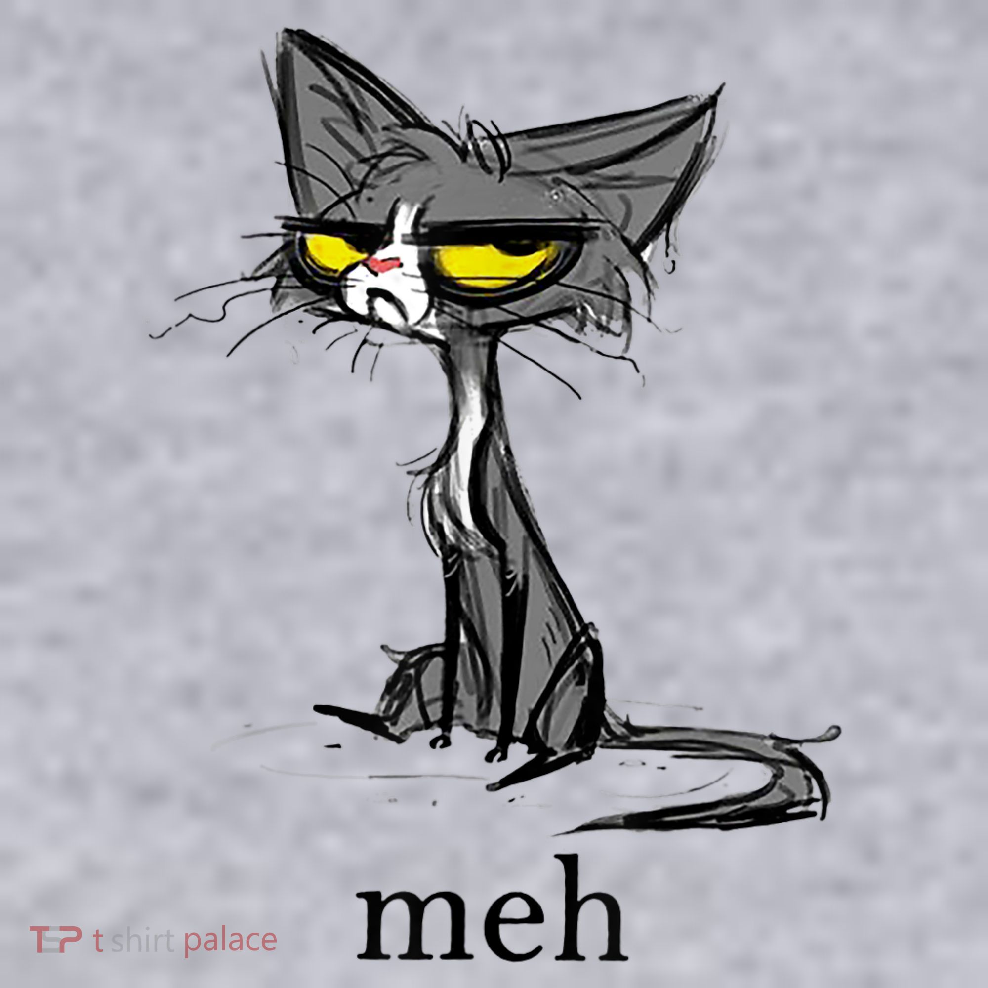 Funny Meh Cat Gift For Cat Lovers Women's Sweatshirt