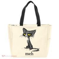 Funny Meh Cat Gift For Cat Lovers Tote Bag thumb 0