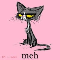 Funny Meh Cat Gift For Cat Lovers Coaster thumb 2