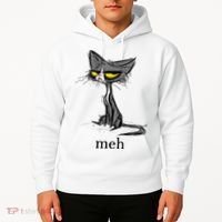 Funny Meh Cat Gift For Cat Lovers Hoodie thumb 2